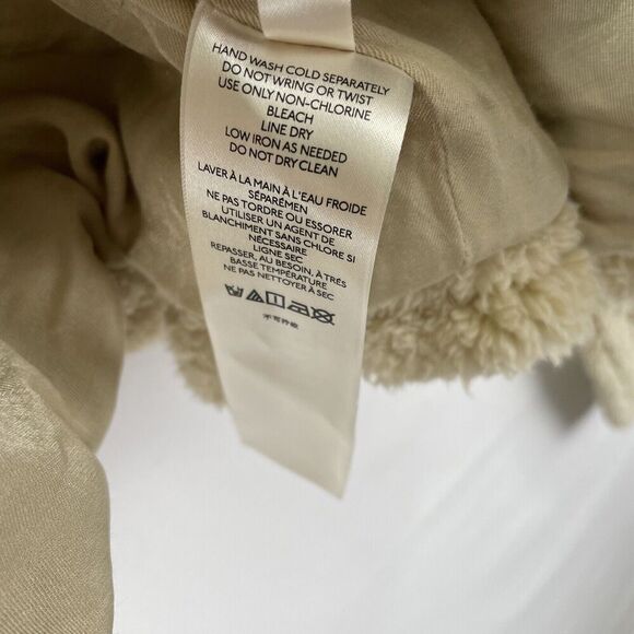 Free People Jacket Womens Medium Brown Faux Fur Oversized Moto Boho Cabincore - Picture 13 of 15